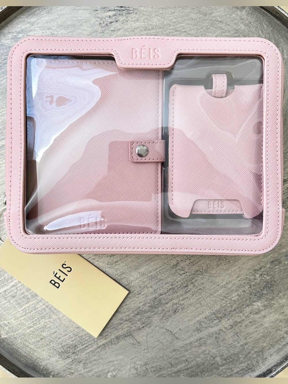 BEIS Pink Passport Luggage Tag & Zip Cube / Box Set - Picture 5 of 5